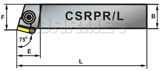 Nóż tokarski składany do toczenia zewnętrznego: CSRPR-4040-19 - PAFANA