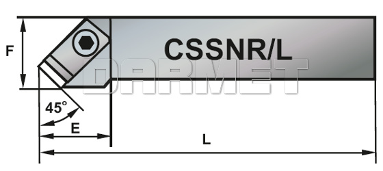 Nóż tokarski składany do toczenia zewnętrznego: CSSNR-2525M12L - PAFANA