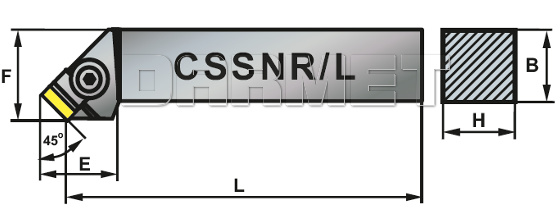 Nóż tokarski składany do toczenia zewnętrznego: CSSNL-4040-19 - PAFANA