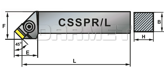 Nóż tokarski składany do toczenia zewnętrznego: CSSNR-4040-19 - PAFANA