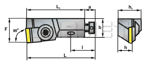 Nóż tokarski składany do toczenia wewnętrznego - wkładka nożowa: CSYPR-10CA-09 - PAFANA