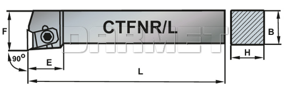 Nóż tokarski składany do toczenia zewnętrznego: CTFNL-2525M16L - PAFANA