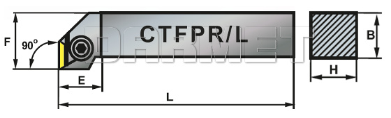 Nóż tokarski składany do toczenia zewnętrznego: CTFPR-4040-22 - PAFANA