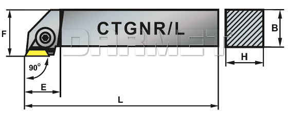 Nóż tokarski składany do toczenia zewnętrznego: CTGNR-3232-22 - PAFANA