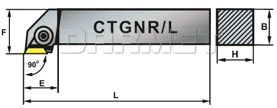 Nóż tokarski składany do toczenia zewnętrznego: CTGNL-3232-22 - PAFANA