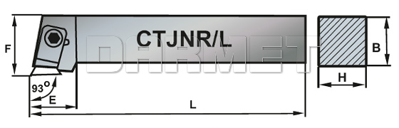 Nóż tokarski składany do toczenia zewnętrznego: CTJNRL-2020K16L - PAFANA
