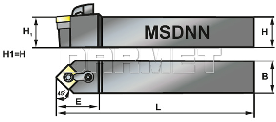 Nóż tokarski składany do toczenia zewnętrznego: MSDNN-2525-M12
