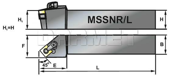 Nóż tokarski składany do toczenia zewnętrznego: MSSNL-2525-M12