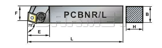 Nóż tokarski składany do toczenia zewnętrznego: PCBNR-3232-19