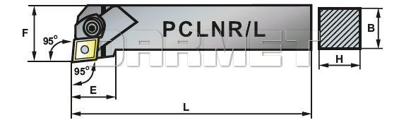 Nóż tokarski składany do toczenia zewnętrznego: PCLNL-4040-19