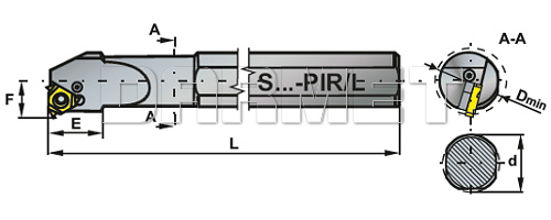 Nóż tokarski składany do gwintowania : S40U-PIR-22 - PAFANA