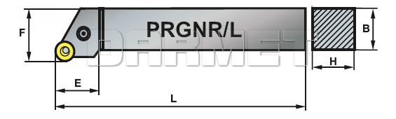 Nóż tokarski składany do toczenia zewnętrznego: PRGNL-2525-12K
