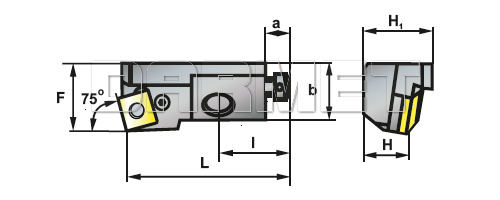 Nóż tokarski składany do toczenia wewnętrznego - wkładka nożowa: PSKNR-16CA-12K - PAFANA