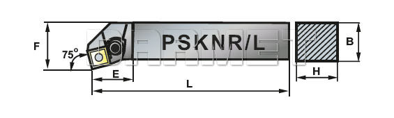Nóż tokarski składany do toczenia zewnętrznego: PSKNR-4040-19