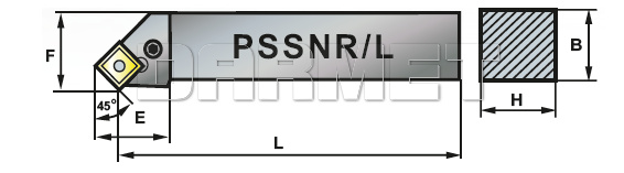 Nóż tokarski składany do toczenia zewnętrznego: PSSNL-2525-12