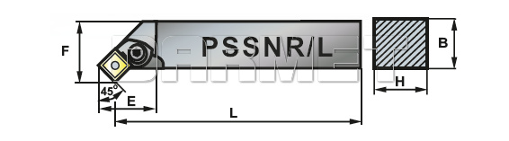 Nóż tokarski składany do toczenia zewnętrznego: PSSNR-5050-25