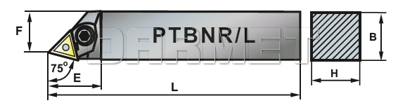 Nóż tokarski składany do toczenia zewnętrznego: PTBNR-3225-16