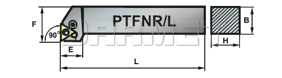 Nóż tokarski składany do toczenia zewnętrznego: PTFNR-2020-16K