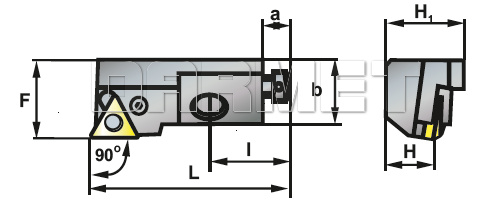 Nóż tokarski składany do toczenia wewnętrznego - wkładka nożowa: PTGNR-16CA-16K - PAFANA