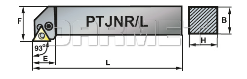 Nóż tokarski składany do toczenia zewnętrznego: PTJNL-3225-16K