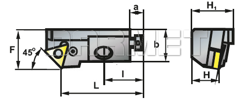 Nóż tokarski składany do toczenia wewnętrznego - wkładka nożowa: PTSNR-16CA-16K - PAFANA