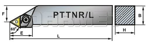 Nóż tokarski składany do toczenia zewnętrznego: PTTNL-3225-16