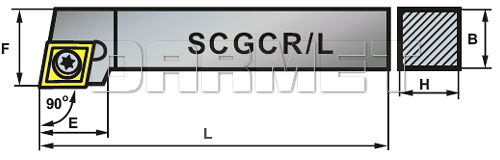 Nóż tokarski składany do toczenia zewnętrznego: SCGCR-0808-06 - PAFANA