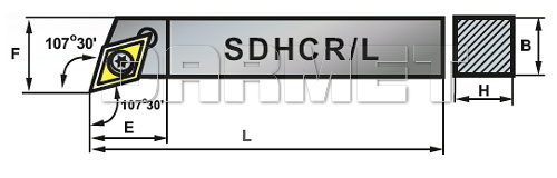 Nóż tokarski składany do toczenia zewnętrznego: SDHCL-1010-07 - PAFANA