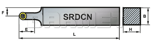 Nóż tokarski składany do toczenia zewnętrznego: SRDCN-2525-12 - PAFANA