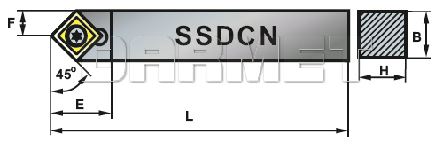 Nóż tokarski składany do toczenia zewnętrznego: SSDCN-1616-09 - PAFANA