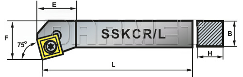 Nóż tokarski składany do toczenia zewnętrznego: SSKCR-1616-09 - PAFANA