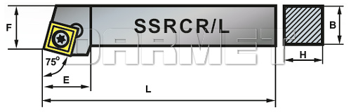 Nóż tokarski składany do toczenia zewnętrznego: SSRCR-1212-09 - PAFANA