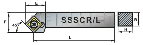 Nóż tokarski składany do toczenia zewnętrznego: SSSCL-1212-09 - PAFANA