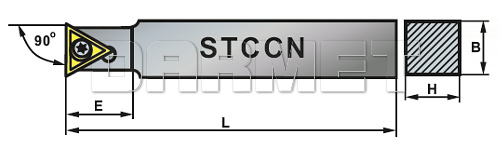 Nóż tokarski składany do toczenia zewnętrznego: STCCN-1212-11 - PAFANA