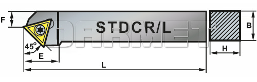 Nóż tokarski składany do toczenia zewnętrznego: STDCR-1212-11 - PAFANA