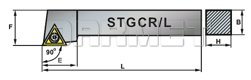 Nóż tokarski składany do toczenia zewnętrznego: STGCR-1616-11 - PAFANA