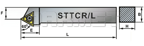 Nóż tokarski składany do toczenia zewnętrznego: STTCR-1212-11 - PAFANA