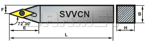Nóż tokarski składany do toczenia zewnętrznego: SVVCN-2020-11 - PAFANA