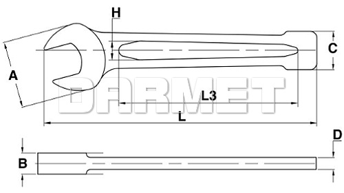 Klucz płaski udarowy - TENGTOOLS