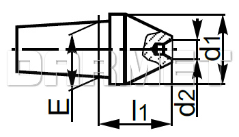 Końcówka wymienna do kła obrotowego typu 8832 - wielkość 5 - ZM KOLNO (Typ 8853)