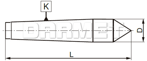 Kieł tokarski stały zewnętrzny - Morse 5 - ZM KOLNO (Typ 8712)