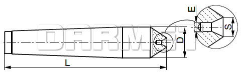 Kieł tokarski stały wewnętrzny - Morse 1 - ZM KOLNO (Typ 8735)