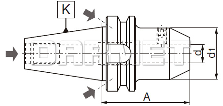 Oprawka zaciskowa BT40 - 10MM - 60MM - ZM KOLNO (Typ 7624)