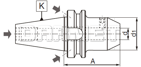 Oprawka zaciskowa BT50 - 18MM - 130MM - ZM KOLNO (Typ 7624)