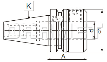 Oprawka zaciskowa BT50 - 25MM - 60MM - ZM KOLNO (Typ 7624)