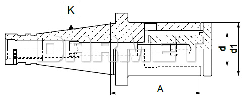 Trzpień frezarski do frezów tarczowych - ISO50 - 27 - 75MM - ZM KOLNO (Typ 7314)