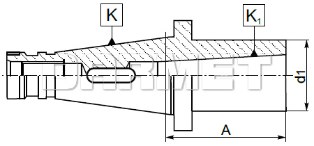 Tuleja redukcyjna ISO30 - Morse MS2 z płetwą - ZM KOLNO (Typ 1657)
