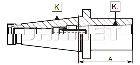 Tuleja redukcyjna ISO30 - Morse MS3A z gwintem - ZM KOLNO (Typ 1676)