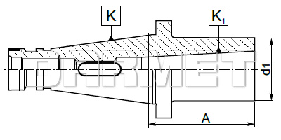 Tuleja redukcyjna ISO50 - Morse MS2 z płetwą lub z gwintem - ZM KOLNO (Typ 1679)