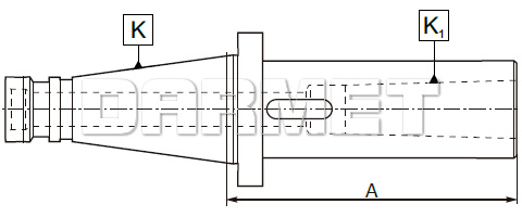 Tuleja redukcyjna ISO40 - Morse MS3 z płetwą - ZM KOLNO (Typ 1679)